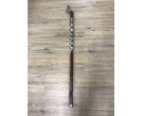 LARGE HEAVY TREKKING STICK WITH SOUVENIR BADGES