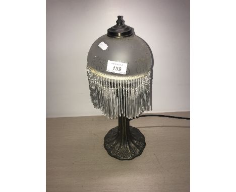 VINTAGE TABLE LAMP GLASS TASSELS