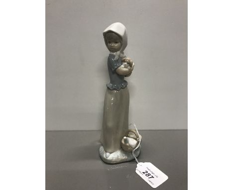 NAO FIGURINE GIRL WITH PUPPY