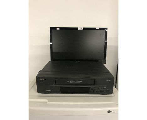 POLAROID TV WITH MATSUE VIDEO RECORDER