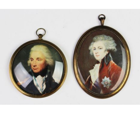 A late 19th/early 20th century portrait miniature, depicting a military gentleman facing dexter, signed 'M.Liegros', within a