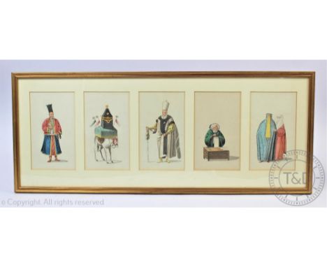 Anglo-Turkish School (19th century), Fifteen watercolours on paper, Studies of the Ottoman Empire, Titled verso including 'Re