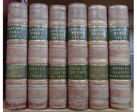 JOHNSON (Samuel)  The Works of  . . .  with Murphy's Essay. Edited by the Rev. Robert Lynam. 6 vols. portrait frontis.; later