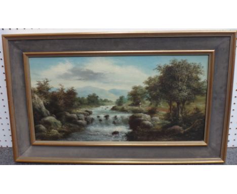 R. Marshall (19th century), On the Louy; On the Clyde, a pair, oil on canvas, both signed, each each 30cm x 60cm.(2)   