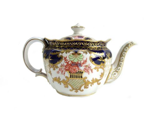 A Royal Crown Derby Imari pattern six piece tea service, early 20th century, comprising; a teapot and cover, a two handled su