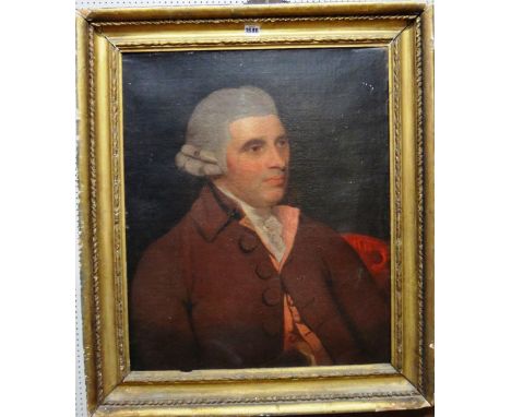 English School (late 18th century), Portrait of a gentleman, oil on canvas, 66cm x 54cm.  Illustrated