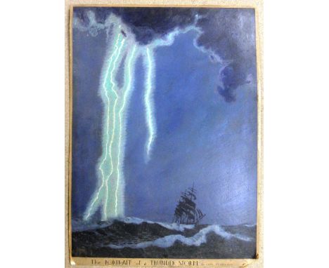 Charles Pears (1873-1958), The Portrait of a Thunder Storm, oil on paper laid on board, signed and inscribed beneath image, u