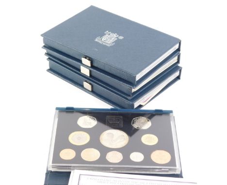 Various cased coin sets, Elizabeth R 1998 50th birthday of HRH The Prince of Wales, with coin collection 1990, 1988, etc. (4)