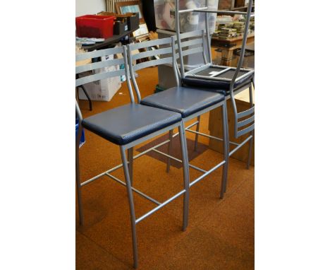 4x Tubular barstools.Must be picked up by 10am Thursday or automatic storage charges will be placed on each item 