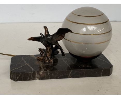 Art Deco lamp on marble base 