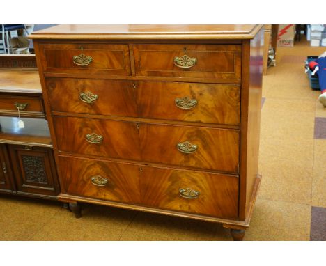 Victorian 2 over 3 chest of drawers with boxwood inlay.Must be picked up by 10am Thursday or automatic storage charges will b