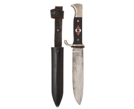 German Third Reich Hitler Youth Knife by Arthur SchÃ¼ttelhofer & Co., Solingen-Wald.   Good scarce example, the blade bearing
