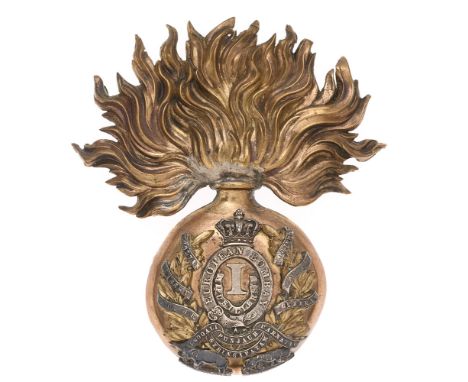 Indian Army. 1st Bombay European Fusiliers Victorian Officer's Albert shako plate badge circa 1844-55. Extremely rare large d