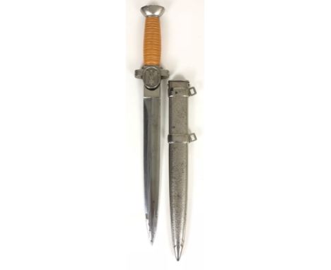 German Third Reich Red Cross Social Welfare Leader's dagger. A good and scarce heavily plated example with amber grip, oval e