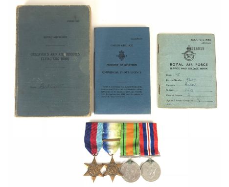 WW2 RAF 547 Squadron WOM/AG Long Book and Group of Medals.  Awarded to 1432610 Sergeant Francis Edward George Aische, who hel