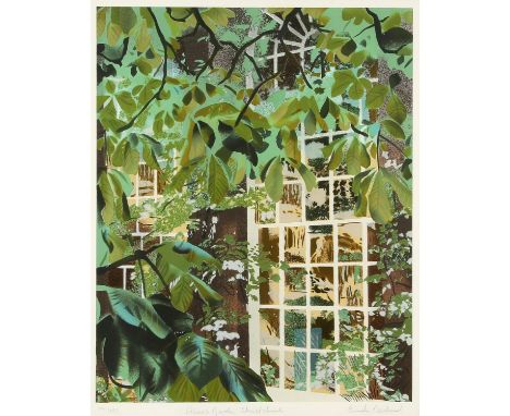 Brendan Neiland (British b.1941), Alice's Garden, Christcurch, colour lithograph, signed lower right, numbered 104/195 lower 