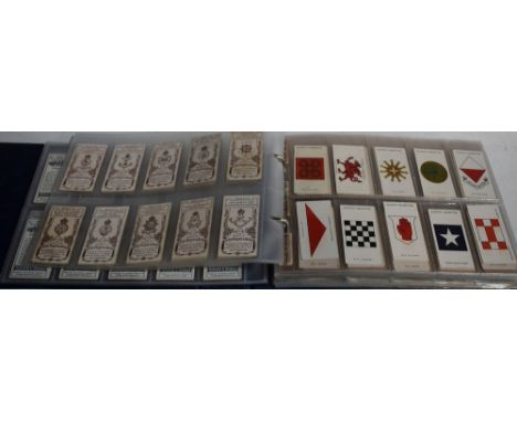 Cigarette Cards - twelve sets of military themed cards in album, including Military Motors, Army Corps and Divisional Signs, 