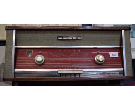 A Vintage 1960's Cossor CR 4212 valve radio, built in speakers, serial No A 3 508 78