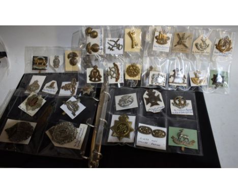 Militaria - cap badges, including Argyle and Sutherland Highlanders, South Staffordshire, Kings Own, Durham Light Infantry, M