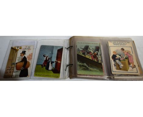 Postcards - collection of comic postcards vintage to mid 60's seaside