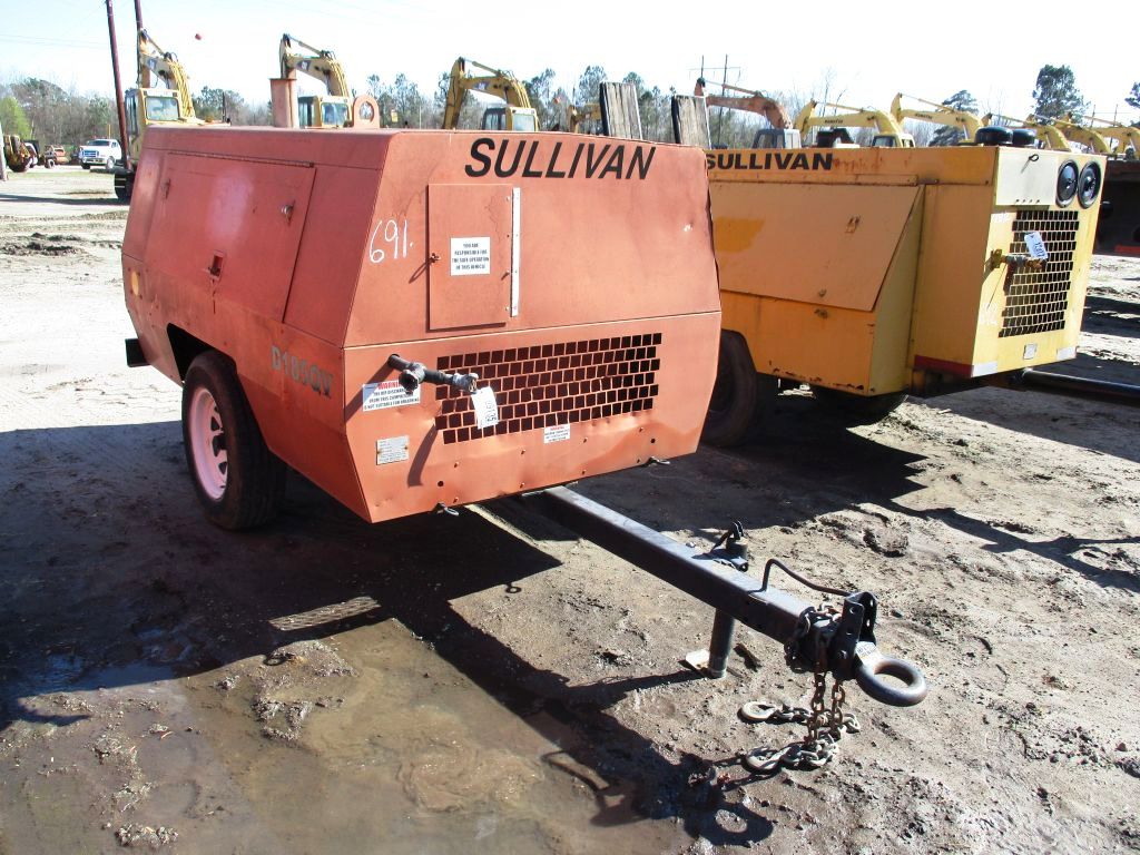 SULLIVAN D185QV PORTABLE AIR COMPRESSOR, sn14442A, John Deere 4039DF