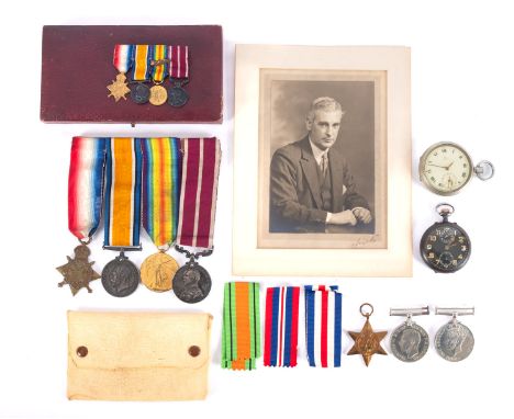 A WWI group of four to '5559 Pte. J B Smith R Fus', 1914-15 Star, War Medal, Victory Medal and Army Meritorious Medal, togeth