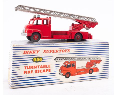 Corgi.Supertoys No 956 Turntable Fire Escape, silver ladder  on red cab and chassis, red painted hubs and black treaded tyres