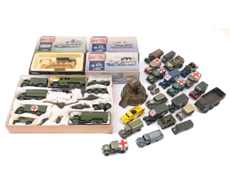 MIXED. Military, four Corgi World War II vehicles, boxed; Dinky 622 10-Ton Army truck, boxed; and many unboxed including Dink