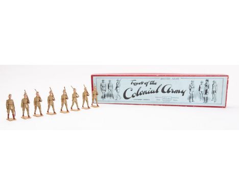 Britains toy soldiers, set 1544, Australian Infantry, Marching, Slope Arms (Service Dress), 8 figures, Types of the Colonial 