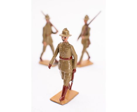 Britains toy soldiers, set 1542, New Zealand Infantry, Marching Slope Arms (Service Dress), 8 figures, Types of the Colonial 