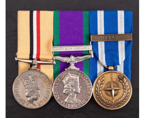An Elizabeth II Iraq group of three ' 25139515 Sig A J P Smale Royal Signals. Iraq Medal Army General Service Medal with clas