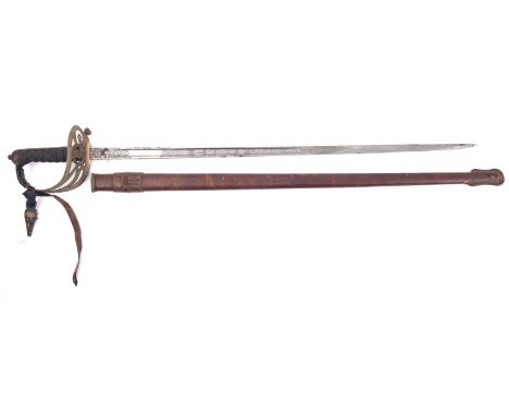 A George V WWI Light Infantry Officer's dress sword by Henry Wilkinson, London, serial number 54799, the straight single edge