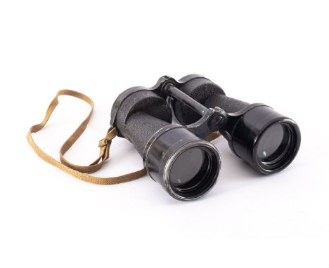 A cased pair of WWII Bino Prism binoculars by B.H.& G limited Binocular Primsmatic No. 5- the case stamped 1943 Case No. 1, t