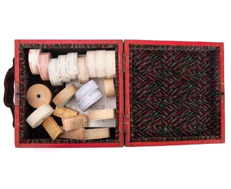 A collection of unused ticket rolls, various companies including ' Devon general O& T Co ,Ltd', 'The Western and South Omnibu