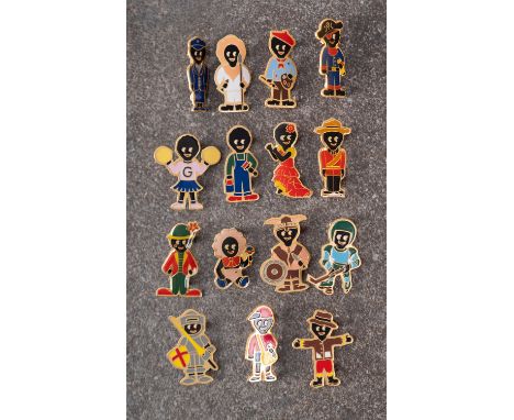 A collection of fifteen Robinson Golly badges, circa 1996,  including five limited edition badges, 'Artist', . Viking' and ot