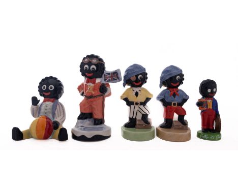 Royal Nostalgia Ware/ Carlton Ware. A limited edition' Golly Mountaineer' marked 'Trial, together with two pirate figures, a 