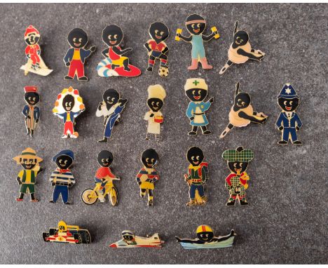 A collection of twenty -one Robinson Golly badges, circa 1990s acrylic versions, including 'McGolly', ' Nurse'  and others (2