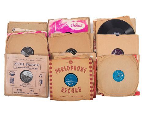 ROCK'N'ROLL 78rpm RECORDSA group of forty-four 78rpm records by Fats Domino, Buddy Holly, The Crickets, Elvis Presley (HMV/RC