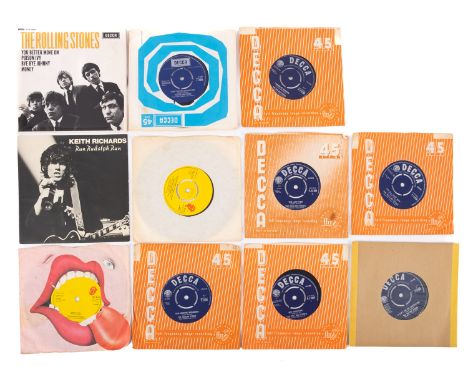 A group of eleven early singles by The Rolling Stones - includes 'You'd Better Move On' EP and Run Rudolph Run by Keith Richa