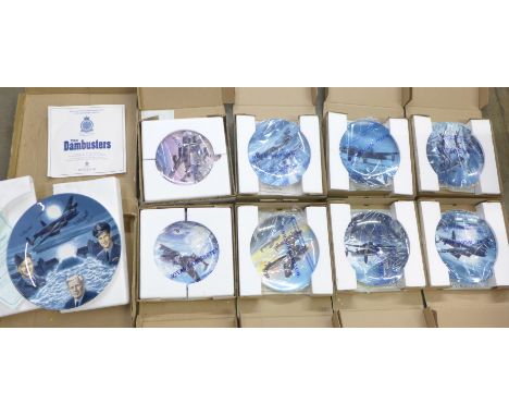 A set of nine Dambusters collectors plates, (8+1) 