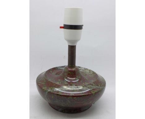 A Serpentine table lamp base 