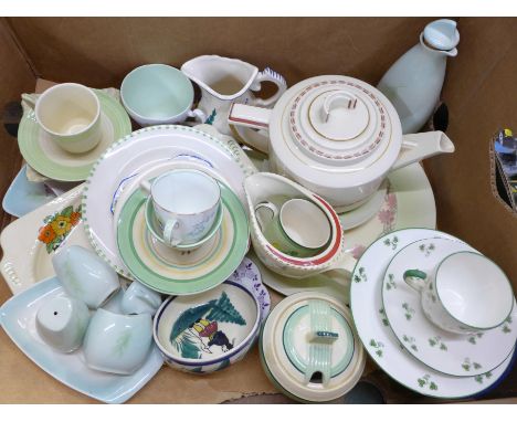 A collection of china including Quimper, Shelley, Clarice Cliff, Carlton Ware, etc. 