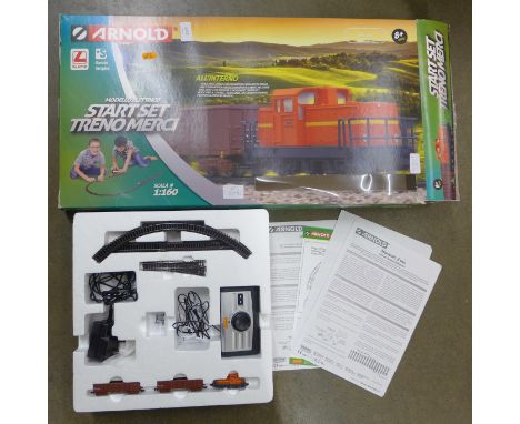 A Lima Arnold start train set, ages 8+, boxed 