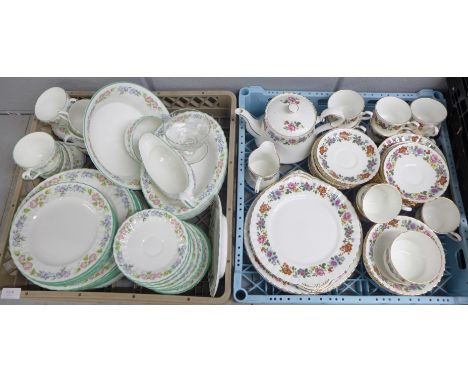 Three boxes of Royal Worcester and Staffordshire tea and dinnerwares including Evesham **PLEASE NOTE THIS LOT IS NOT ELIGIBLE