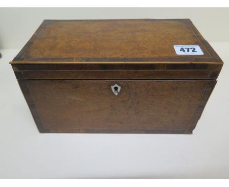 A 19th century tea caddy with two internal compartments - Width 23cm 