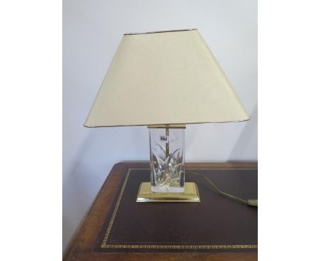 A Nachtmann Crystal glass table lamp - Height 58cm - with shade - in good working condition 