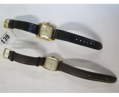 A 10ct gold filled Ulysse Nardin chronometer manual wind gents wristwatch on leather strap - 25mm case - not running, missing