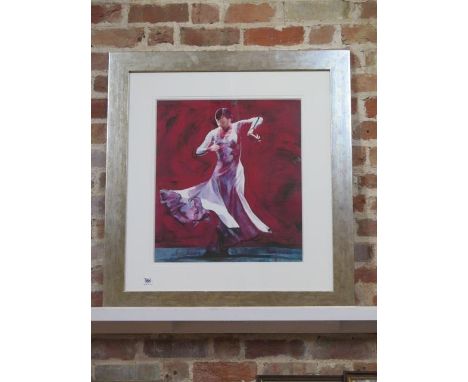 A Fletcher Sibthorp signed Giclee print no COA - frame size 90cm x 84cm - print in good condition, some marks to frame 