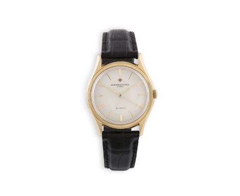 AN 18K GOLD AUTOMATIC WRISTWATCH, BY VACHERON CONSTANTIN, CIRCA 196021-jewel automatic movement, silvered dial with applied g