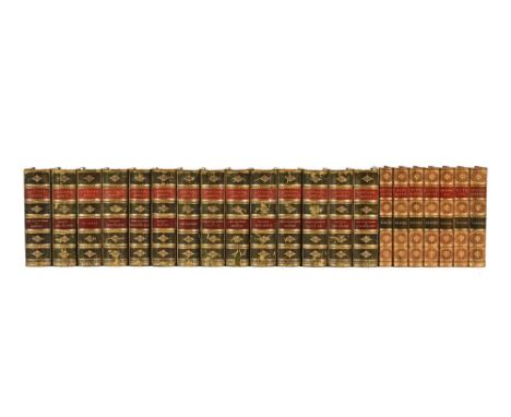 Lytton Edward Bulwer fourteen volumes, uniform set with leather spines and marble boards, undated, published by George Routle